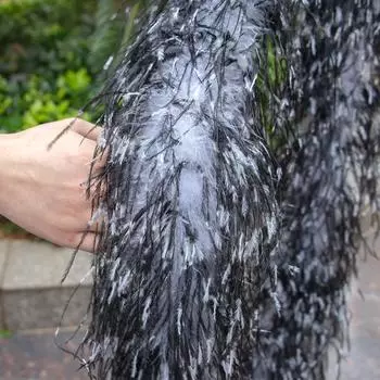 6 слоев черно-белых топов из страусиных перьев для съемок реквизита, костюмов и показов мод чёрный