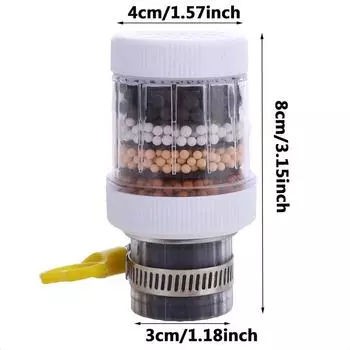 6 слоев фильтра для воды очиститель крана медицинский камень кокосовый уголь насадка для крана кухонные принадлежности бытовой фильтр для воды синий