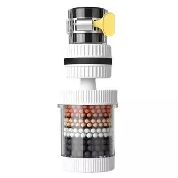 6 слоев фильтра для воды универсальный очиститель крана с вращением на 360 градусов для кухни (белый) QD