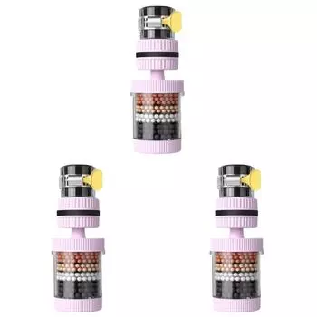 6 слоев фильтра для воды универсальный очиститель крана с вращением на 360 градусов для кухни (розовый)