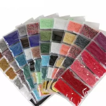 6 слотов 3D маленькие бусины смешанные стразы для дизайна ногтей с икрой, блестящий гель-лак, декор