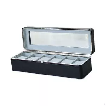 6 слотов для хранения часов коробка многофункциональная декоративная мода с прозрачной крышкой часы