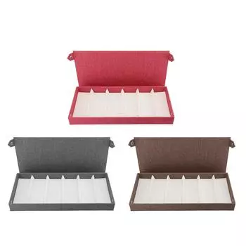 6 слотов льняной футляр для очков футляр для хранения очков многослотовый модный органайзер для очков дисплей для Pink