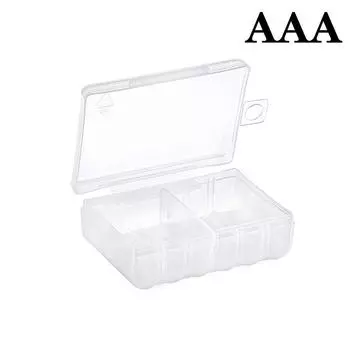 6 слотов Прозрачный чехол для хранения батареек Держатель Жесткий пластиковый чехол для хранения батареек Ящик для органайзера батареек Aa/Aaa