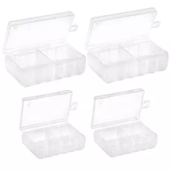 6 слотов Прозрачный чехол для хранения батареек Держатель Жесткий пластиковый чехол для хранения батареек Ящик для органайзера батареек Aa/Aaa AAA