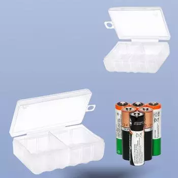 6 слотов Прозрачный чехол для хранения батареек Держатель Жесткий пластиковый чехол для хранения батареек Ящик для органайзера батареек Aa/Aaa