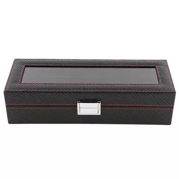 6-слотовый футляр для часов, дорожный футляр из углеродного волокна, органайзер для хранения ювелирных изделий