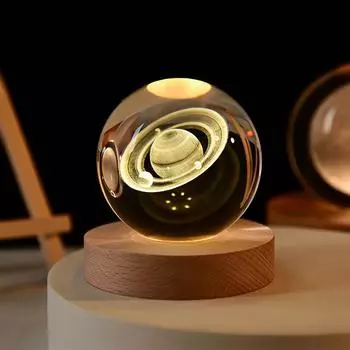 6 см 3D хрустальный шар хрустальная планета ночник лазерная гравировка солнечная система глобус астрономия подарок на день рождения украшение для домашнего стола