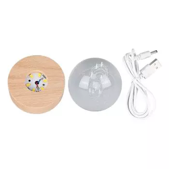 6 см 3D хрустальный шар светящийся прозрачный скульптурный круглый астрономический шар миниатюрный скульптурный шар ночной