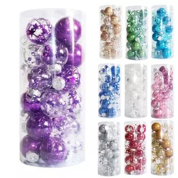 6 см елочные шары украшения 24 шт елочные шары рождественские украшения Рождество Nav Q9N0 Champagne-1set