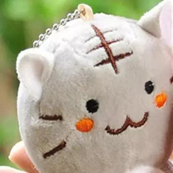 6 см кулон тигра милое выражение подвесное украшение полностью заполненный изысканный плюшевый кукла свадебный подарок серый