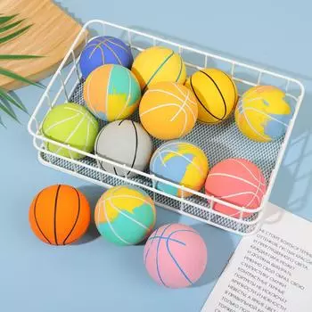 6 см сверхвысокий эластичный мини-резиновый маленький баскетбольный декомпрессионный полый эластичный мяч, детская игрушка МИНИ-баскетбол freedom 1pcs