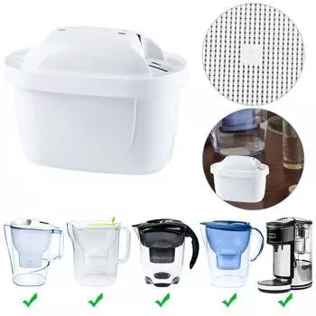 6 сменных картриджей для кувшина для фильтра для воды, уменьшающих образование накипи и хлора, подходят большинству марок кувшинов для фильтров для воды A