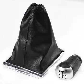 6-ступенчатая коробка передач автомобиля хомут чехлы PU кожаный рычаг переключения передач ручка переключения передач чехол для Ford для Focus MK2 2005 2006 2007 2008 чёрный