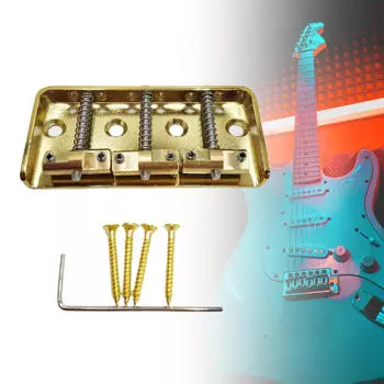 6 струн гитара бридж латунь 3 седла легкий металлический струнодержатель фиксированный короткий электрический золотой