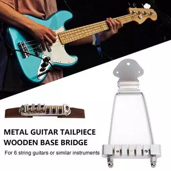 6-струнная гитара, металлический хвостовик, регулируемый деревянный мост, сменные аксессуары для струнных инструментов