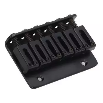 6-струнная гитара с фиксированным седлом и подставкой Hardtail Top Loader Iron Electric Guitar Saddle Bridge чёрный