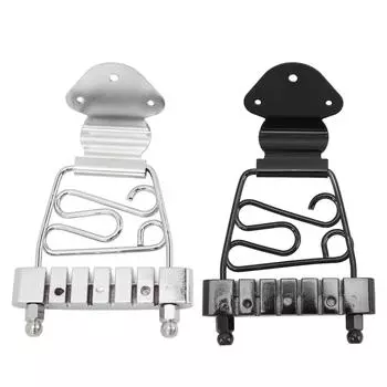 6-струнная гитара трапециевидный струнодержатель металлический регулируемый по высоте гитарный трапециевидный струнодержатель для замены Black