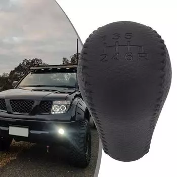 6-ступенчатая кожаная ручка переключения передач для Nissan для Navara D40 для Frontier 05-15 ручка переключения передач рычаг переключения передач автомобильные аксессуары