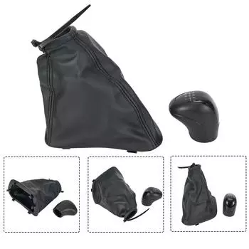 6-ступенчатая ручка переключения передач для Mercedes для Sprinter W906 2006 2018 головка переключения передач с чехлом черная для деталей автомобилей с левым рулем CHINA