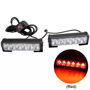 6 светодиодных автомобильных стробоскопических сигнальных ламп 12 В 36 Вт, аварийная лампа IP67, водонепроницаемая сигнальная лампа для автомобилей, грузовиков, фургонов, внедорожников жёлтый