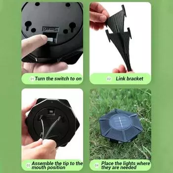 6 светодиодных дисковых светильников на солнечной энергии для сада, подземный солнечный светильник, прожектор для палубы, светодиодная лампа на солнечной батарее, украшение для сада