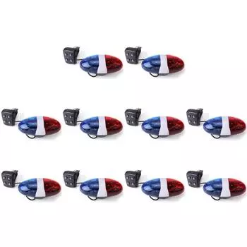 6 светодиодов Fahrrad Polizei Frontlicht Warnung Sirene Radfahren Elektrische Hupe Glock