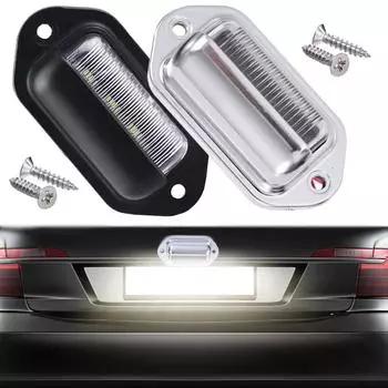 6 светодиодов подсветка номерного знака автомобиля габаритный свет грузовик прицеп фургон тег шаг лампа белая лампа подсветка номерного знака автомобиля сборка 12-24 В чёрный