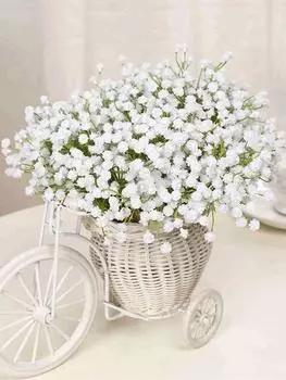 6 связок искусственного дыхания ребенка цветок гипсофила белый для свадебных фото реквизит домашний декор белый