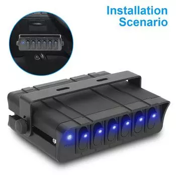 6-ти групповая тумблерная панель управления, 12 В, распределительная коробка для грузовика JEEP Offroad RV со светодиодным индикатором