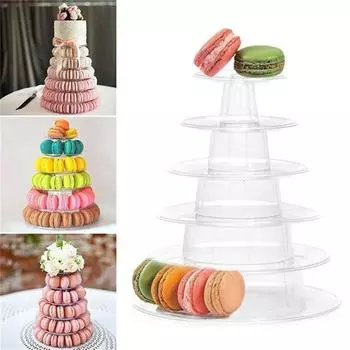 6-Tiers Cake Display Stand Cupcake Tower Rack Cake Stands PVC Tray for Wedding Birthday Cake Decorating Tools Bakeware