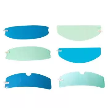 6 Тип шлема прозрачная противотуманная защитная пленка универсальная пленка для линз для козырька мотоцикла устойчивая к запотеванию аксессуары для мотогонок