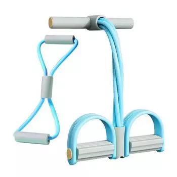 6-трубный педальный эспандер для лодыжек, эластичная резинка для йоги в форме восьмерки, эластичная веревка для подтягиваний с ручкой, мужской женский педальный эспандер, тренажер, оборудование для тренировок One Size C