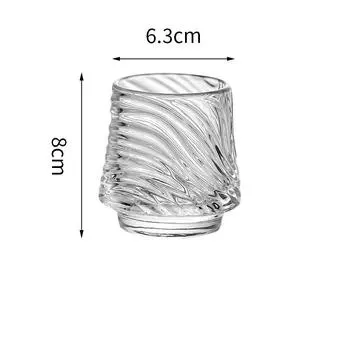 6 унций 175 мл Бытовая прозрачная модная стеклянная кружка для кофе, сока, кружки для нестандартной воды, молока, коктейля, бренди, полосатый бокал для вина 1pcs