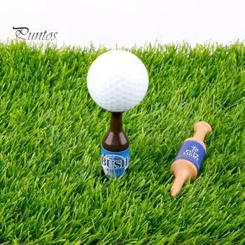 6 упаковок футболок для гольфа, дизайн мини-пивной бутылки, пластиковые аксессуары для футболок, коричневый набор футболок для гольфа, забавное оборудование для гольфа для мужчин, игроков в гольф светло-коричневого