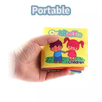 6 упаковок книг из мягкой детской ткани, нетоксичные мнущиеся книги, трение с шуршащим звуком для младенцев и малышей LT2955