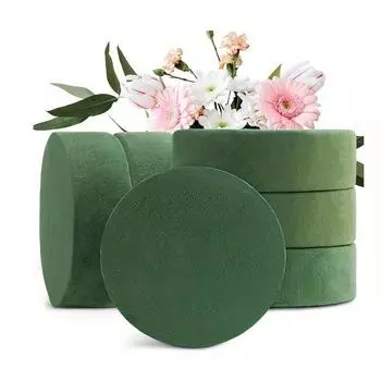 6 упаковок круглых цветочных пенопластовых блоков, сухая цветочная пена для искусственных цветов, цветочные пенопластовые блоки для свадебных цветов, декор для вечеринок