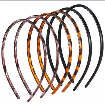 6 упаковок, пластиковая повязка на голову, обычная повязка на голову, ленты для волос с зубцами, пластиковые повязки на голову, лента Алисы, зубная расческа для акул, повязка на голову, 3 цвета (Ширина 8 мм)