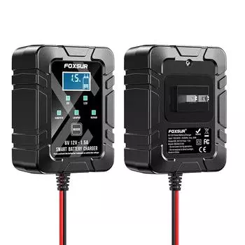 6 В 12 В полностью автоматическое интеллектуальное зарядное устройство для аккумуляторов US красный