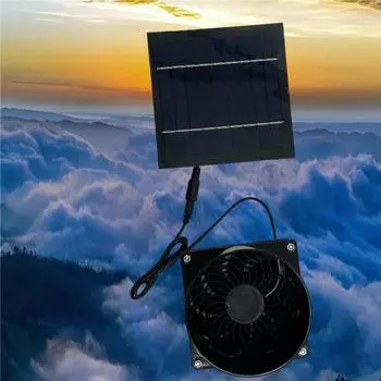 6 В солнечный вытяжной вентилятор мини-вентилятор с питанием от солнечной панели вентилятор для вытяжки воздуха для собачьего курятника RV теплицы вентилятор