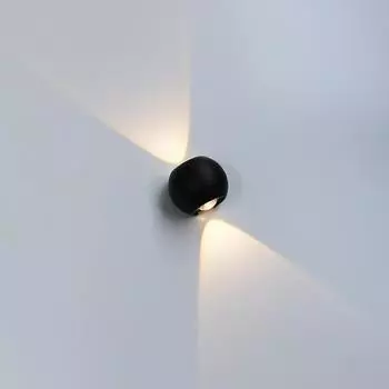 6 Вт светодиодный уличный водонепроницаемый настенный светильник для крыльца, садовый светильник, современный круглый алюминиевый бра для домашнего освещения, виллы, балкона, отеля, настенный светильник 6W&Warm White чёрный