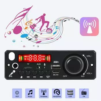 6 Вт усилитель аудио MP3-плеер TF USB автомобильный FM-радио модуль DC 5 В Bluetooth-совместимый 5.0 музыкальный плеер Hands-Free Call с пультом дистанционного управления a