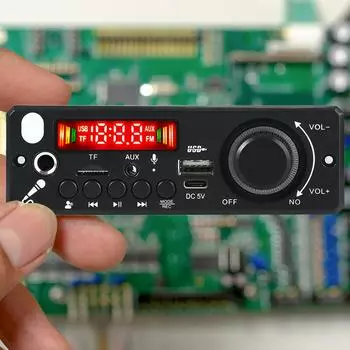 6 Вт усилитель автомобильный FM радио модуль TF USB Bluetooth-совместимый 5.0 FM радио модуль Hands-Free звонок MP3 WMA аудио плата с пультом дистанционного управления a