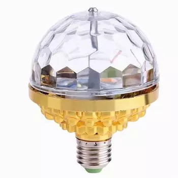 6 Вт вращающийся хрустальный волшебный шар RGB светодиодная сценическая лампочка E27 лампа для дискотеки DJ Рождество