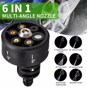 6 в 1 200 бар регулируемая насадка для 1/4-дюймовой беспроводной мойки высокого давления очиститель водяной пистолет части шланга насадка пластик CHINA
