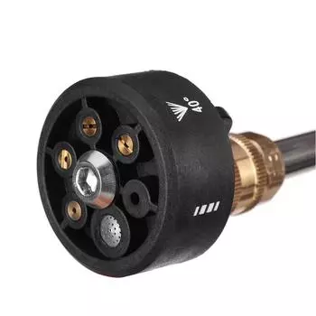 6 в 1 Автомойка Универсальная насадка Высокого давления Беспроводная мойка Очиститель Водяной пистолет Запчасти Чистка автомобиля Автомобильные аксессуары чёрный