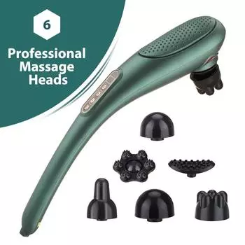 6 в 1 беспроводной электрический массажер для спины вибрационный инфракрасный тепловой массажер многофункциональный массажер для шеи и ног облегчение боли шиацу france зелёный