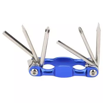 6 в 1 Инструмент для ремонта велосипеда Складной набор инструментов для ремонта велосипеда Набор шестигранных ключей и отверток
