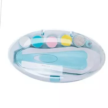 6 в 1 Электронная детская пилочка для ногтей Безопасные шлифовальные головки Набор триммеров для ногтей для маникюра новорожденных