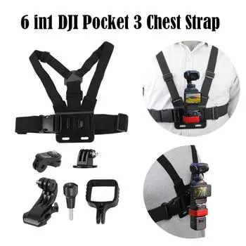 6 в 1 комплект нагрудных ремней для DJI Pocket 3, нагрудный ремень с металлическим фиксированным зажимом-винтом для аксессуаров для подвеса камеры DJI Osmo Pocket 3